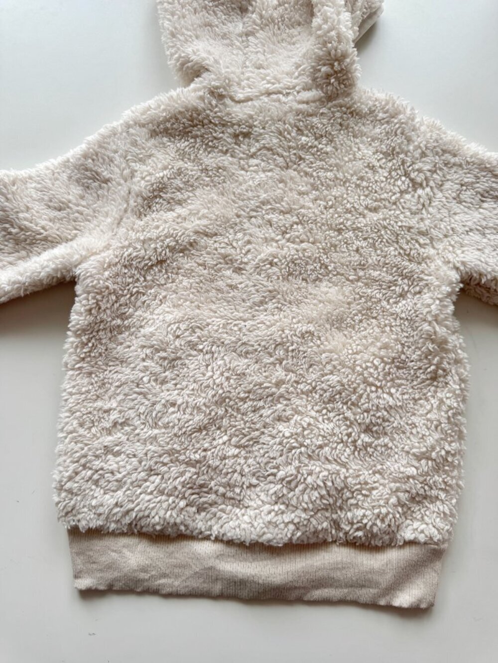 Girls' ATHLETA GIRL So Snug Ivory Sherpa Fleece Full Zip Hoodie, Size S/7 - Picture 9 of 14